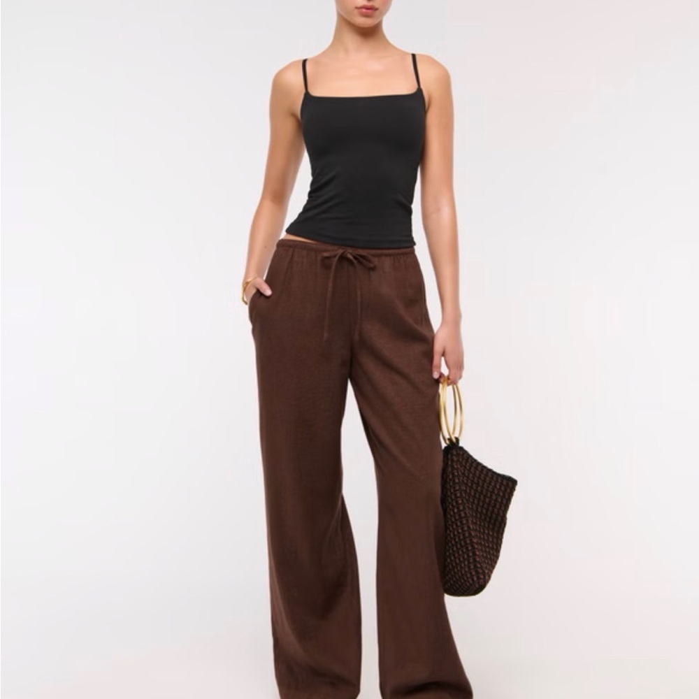 Abercrombie & Fitch Linen-Blend Pull-On Pant